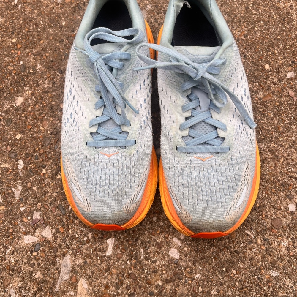 Hoka Women's Athletic Shoes - Light Blue and Orange - Picture 3 of 9